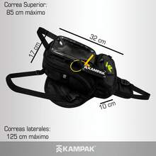 Universal Motorcycle Tank Bag Kampak Kc15 Motorcycle Backpack - Black - View 3