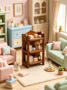 1pc 5.5cm 1:12 Dollhouse Miniature Luxury Fun Vintage 3-Tier Storage Rack, Independent Mystery Box Package Dollhouse Furniture, Suitable For Adult Women Mini Vintage Interior Decor, Vintage Theme Anniversary, Autumn Atmosphere Birthday Gift, Home Desktop Collection Display, All-Season Vintage Light Luxury Soft Decor Matching Item - Multicolor - View 7