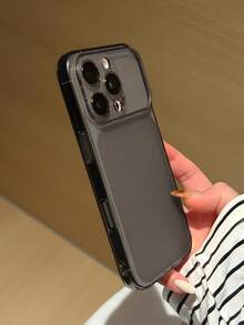 VRNOEI Casing Ponsel Transparan Matte Desain Minimalis Hitam, Kompatibel dengan iPhone 17 Pro Max 14 13 15 16 Pro Max, Tahan Guncangan dan Anti Jatuh, Casing Ponsel Lembut Transparan yang Kompatibel dengan Seri , Aksesori Casing Ponsel Unisex - Hitam tembus pandang - View 2