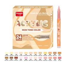 GuangNa Skin Tone/Macaron Color Multi-Specification Color Set, Skin Tone Acrylic Paint Pens, Soft Tip, Quick Drying, Suitable For Glass, Fabric, Illustration, Sketching, Painting, Metal, DIY Crafts, Back To School Essential Stationery - Marker Pen (set) - View 21