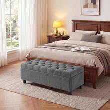 Storage Benches & Ottomans - Gray - View 6
