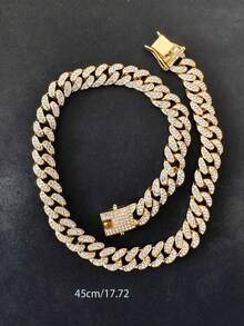 High Quality Geometric Cuban Link Necklace, Bling Hiphop Style Jewelry Gift - Chain Necklace - View 17