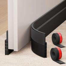 1pc Premium Door Bottom Draft Stopper/Door Gap Seal, Suitable For Bedroom Door Gap Windproofing, With Thermal Insulation, Insect-Proof, Sound-Insulating Functions (, Quick And Easy Installation) Effectively Blocks Cold Air - Multicolor - View 1