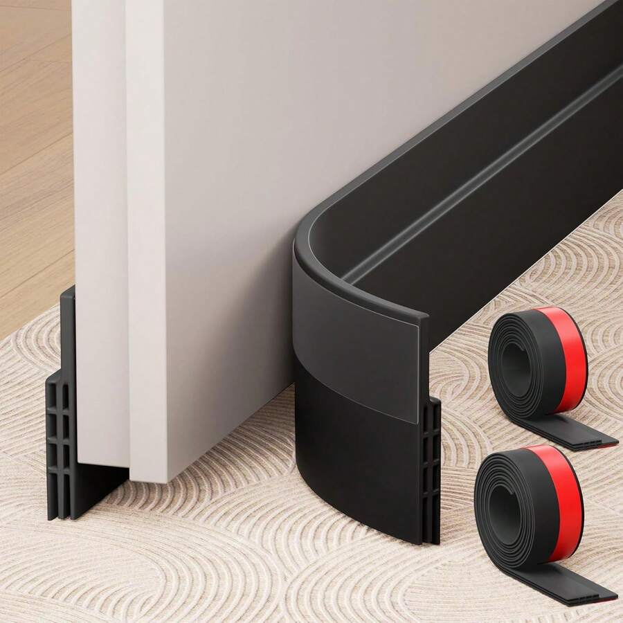 1pc Premium Door Bottom Draft Stopper/Door Gap Seal, Suitable For Bedroom Door Gap Windproofing, With Thermal Insulation, Insect-Proof, Sound-Insulating Functions (, Quick And Easy Installation) Effectively Blocks Cold Air - Multicolor - View 1