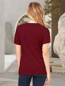 Camisetas de Mujer - Vino tinto B - Ver 4
