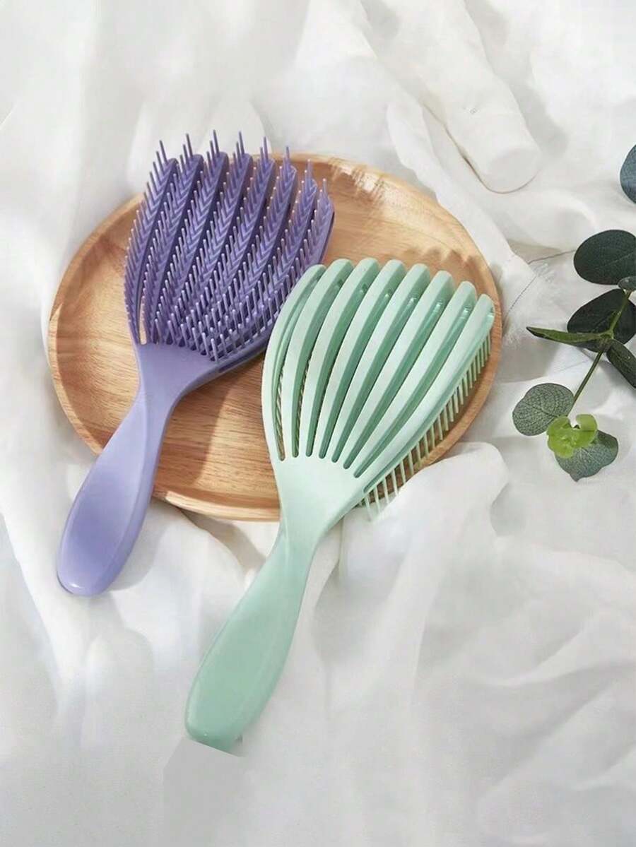 Multi-Function Scalp Massage Hair Comb Set, High Elastic Anti-Static Flexible Teeth, Smooth Tangle-Free Styling Brush, Pastel Multi-Color Options, Back To School Ladies Hair Care Supply, Teacher Small Gift, Daily Wet & Dry Hair Grooming Accessory.
