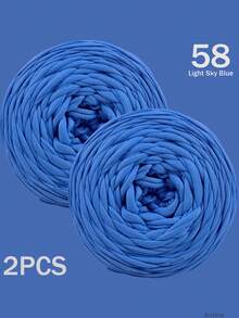 1/2件 T-Shirt 紗線，大號 300g±20g/件 -2cm 寬，編織布料柔軟聚酯纖維紗線，適用於 DIY 鉤編包包、籃子、地墊、拖鞋、娃娃、紗線手工藝。多色紗線、度假紗線、鉤編紗線、手工紗線、多功能鉤編配件、手工禮物 - 彩色 - 查看 75
