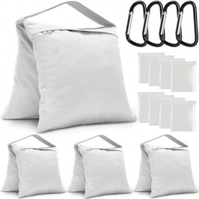 4 Packs Sandbag Weight Bags For Light Stand Photography Video Equipment, Heavy Duty Saddlebags For Backdrop Stand, Photo Tripod, Canopy, Pop Up Tent, Umbrella Base, Fishing Chair, Picnic Table