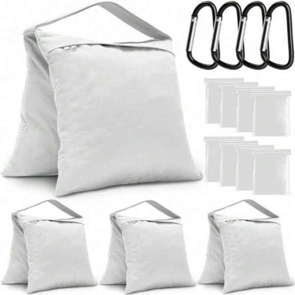 4 Packs Sandbag Weight Bags For Light Stand Photography Video Equipment, Heavy Duty Saddlebags For Backdrop Stand, Photo Tripod, Canopy, Pop Up Tent, Umbrella Base, Fishing Chair, Picnic Table