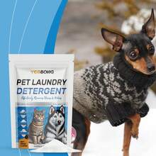 YEGBONG 100g Pet Laundry Detergent Powder, Powerful Stain Removal, Fresh Scent, Gentle Formula, Easy Rinse No Residue, Odor Removal Deodorizing Deep Cleaning Stain Removal Pet Laundry Detergent Powder, Effectively Eliminates Urine And Pet Odors, Restores Freshness To Clothes, Deep Cleans Cat And Dog Beds, Blankets And Clothing - 100g - View 4