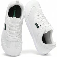 Unisex Wide Toe Box Barefoot Shoes, Zero Drop Minimalist Casual Sneakers Walking And Everyday Wear - 14 Women/12 Men + White - View 1