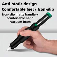 手動吸錫泵焊錫移除工具，強力吸力防靜電脫焊真空泵，附防滑手柄，適用電子 PCB 修理 - 彩色 - 查看 3