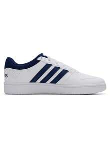 Adidas Men's HOOPS CLASSIC 2026 Summer New Basketball Style Casual White Sneakers KI1058 - White/Dark Blue/Orbital Gray - View 7
