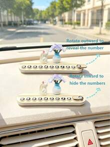 1pc Rabbit Shaped Temporary Parking Phone Number Plate, Concealable Number Plate For Car - Number Plate - View 11