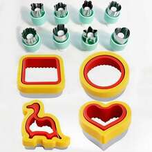8PCS Fruit Vegetable Cookie Cutters Set, Stainless Steel, Butterfly Molds, Clear Embossing, For Family DIY Baking - Mint Green - View 14