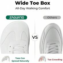 Unisex Wide Toe Box Barefoot Shoes, Zero Drop Minimalist Casual Sneakers Walking And Everyday Wear - 14 Women/12 Men + White - View 3