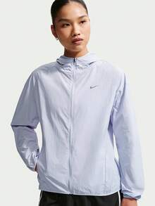 Nike Women's AS W NK TEMPO UV LIGHT JKT Woven Hooded Jacket IH7974-085 - Blue - View 3