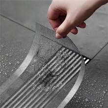 1 Roll 7*500cm Disposable Drain Stickers For Kitchen And Bathroom, Anti-Clog Hair And Insect Filter Mesh - A - View 4