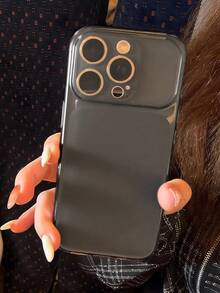 VRNOEI Casing Ponsel Transparan Matte Desain Minimalis Hitam, Kompatibel dengan iPhone 17 Pro Max 14 13 15 16 Pro Max, Tahan Guncangan dan Anti Jatuh, Casing Ponsel Lembut Transparan yang Kompatibel dengan Seri , Aksesori Casing Ponsel Unisex - Hitam tembus pandang - View 5