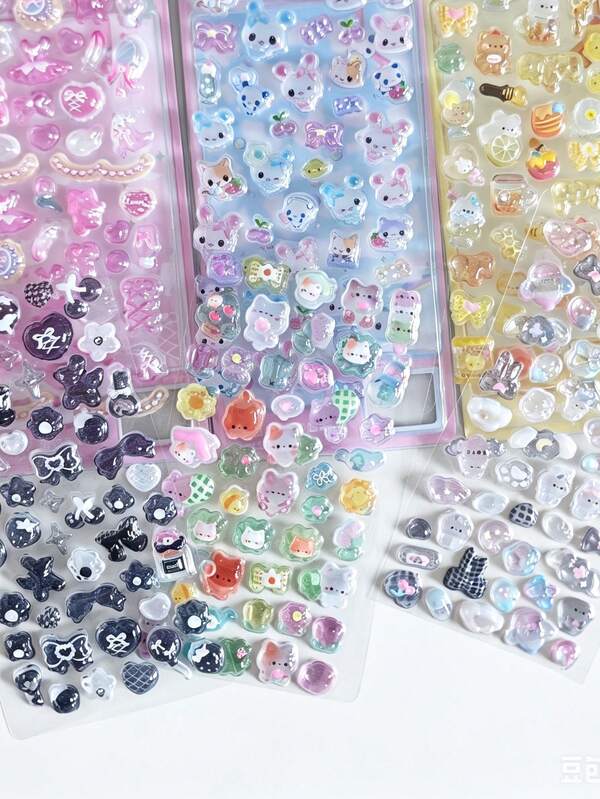 1 buah Stiker Tekstur Jelly Jepang Padat (Tersedia Berbagai Gaya) Stiker Transparan, Stiker Kartun Anime Lucu, Stiker Dekorasi Ponsel Buatan Tangan 3D, Stiker Seru, Stiker Dekoratif, Stiker Transparan Timbul Jepang Lucu Mengkilap untuk Perencana Kreatif, Hadiah untuk Anak Perempuan, Stiker Resin Epoksi Kristal Berwarna-warni 3D, Stiker Timbul Tetesan Permen dengan Pola Kartun Lucu, Transparan, Cocok Sebagai Hadiah, Dekorasi Casing Ponsel DIY, Lucu dan Menyenangkan, Cocok untuk Botol Minum, Kulkas, Ponsel, Buku Catatan dan Stiker Dekorasi Lainnya, Harga Murah Kualitas Tinggi