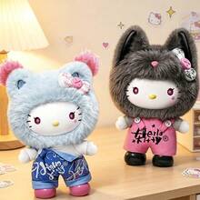 Miniso Sanrio Characters Graffiti Series Vinyl Plush Blind Box-Hello Kitty, Soft Fluffy Plush Exterior Paired With Solid Vinyl Figure Body, Unique Graffiti Print Pattern,Cute Cartoon IPesktop Collectible Ornament (1 PC Random Delivery) - Multicolor - View 10