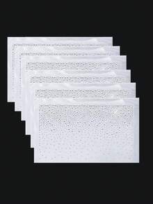 12/6/4pcs Iron-On Rhinestone Heat Transfer Patches, Crystal Glitter Hot Melt Applique For Clothing, Pants, Handmade DIY Decoration (Fashion Style) - Fashionable - View 8