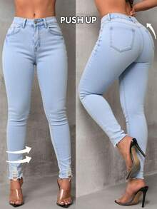 Women Jeans - Light Blue - View 1