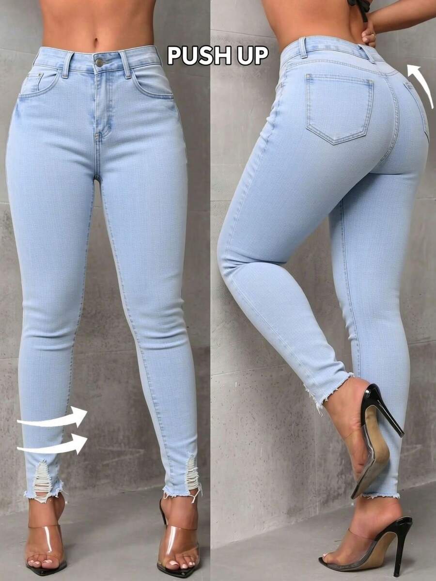 Women Jeans - Light Blue - View 1