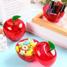 6/12/18 Pcs Appreciation Week Gifts Plastic Apple Container Bulk Red Candy Boxes Holder Thank You Gift Compatible With Apple Of Appreciation Gifts End Of Year Halloween Party Back-To-School Season Decor - View 6
