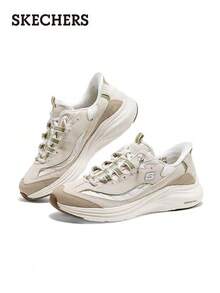 Skechers 斯凱奇 D'LITES系列復古拼接老爹鞋熊貓鞋運動休閒鞋 - 白色/綠色 - 查看 2