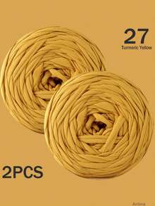 1/2件 T-Shirt 紗線，大號 300g±20g/件 -2cm 寬，編織布料柔軟聚酯纖維紗線，適用於 DIY 鉤編包包、籃子、地墊、拖鞋、娃娃、紗線手工藝。多色紗線、度假紗線、鉤編紗線、手工紗線、多功能鉤編配件、手工禮物 - 彩色 - 查看 82