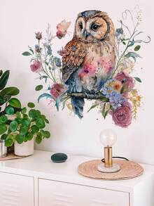 1pc/2pcs/3pcs, Children's Room Cartoon Decorative Wall Stickers, Autumn Maple Tree With Small Animals, Flowers, Owl, Bear, Fox, Hedgehog, Girl Riding Bike Under Blue Tree, Green Cartoon Big Tree, PVC Self-Adhesive Removable Wall Stickers, Suitable For Bedroom, Living Room, Study, Dining Room, Bathroom, Home Wall Decor, Room Decoration - Multicolor - View 16