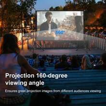 GAWFOLK 100 Inch Portable Projector Screen With Stand,Lightweight Quick Setup Foldable Outdoor Projection Screen,16:9 4K Ultra HD Front & Rear Pantalla Para Proyector, For Home Theater, Backyard Movies, Office, School And Camping Use - View 3