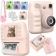 Instant Print Camera, Video Recording, Gaming, DIY, School, Travel - Photography Learning Creative Gift, Photography Prop, Youth Creative Tool, Fun Design, DIY Project, Fun Gadget, Durable, Best Christmas & New Year Gift For Young Photographers, Back To School Gift, Children Camera - Multicolor - View 2