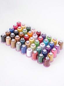 Set di 9 colori di filo per ricamo da 550 yarde, filo per ricamo a macchina multicolore e lucido, filo per ricamo in poliestere, filo decorativo per cucito, adatto per macchina da ricamo, riparazione di abbigliamento, forniture per cucito fai-da-te - multicolore - Visualizzare 1