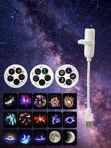 Proyector de luz nocturna de galaxia y cielo estrellado, parche de proyección portátil, luz nocturna LED ajustable 360°, adecuado para dormitorio, techo del hogar, decoración de coche, regalo - Proyector - Ver 13