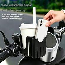 1pc Adjustable 2-In-1 Cup Holder & Phone Holder, Suitable For Wheelchair & Bicycle, Large Diameter Design - Multicolor - View 6