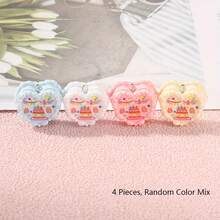4/8pcs Cute 3D Resin Heart Cream Cake Pendant, Can Be Used To Make Bracelets, Necklaces, Bag Decorations And Other Various Cute Charms - Random Mix - Multicolor - View 9