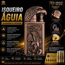 Isqueiro  AGUIA Maçarico Dupla Chama Recarregável Sem Gás - aguia/roxo-c - Visão 3