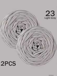 1/2件 T-Shirt 粗毛線，大號 300g±20g/件 - 2cm 寬，柔軟聚酯纖維毛線布料，適用於 DIY 鉤編包包、籃子、地墊、拖鞋、娃娃、毛線手工藝，多色度假風鉤編線，鉤編配件，手工禮物 - 彩色 - 查看 85
