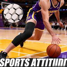 1 Pair Basketball Sports Accessories, High Elasticity Breathable Fabric, Lightweight And Snug Fit To Legs, Stretchable Without Tightness; Breathable And Moisture-Wicking Structure, Quick Moisture Absorption And Heat Dissipation During Sports, Suitable For All Seasons - Multicolor - View 4