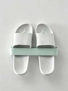 Wall Mounted Shoe Rack With Adhesive Strips Wall Mounted Bathroom Slipper Holder Wall Mounted Toilet Door Hanging Hook Without Drilling Multi Color Bathroom Slippers Hanging Hook Shoe Rack Shoe Racks Storage Shoes Storage Room Decor Home Decor - Multicolor - View 4