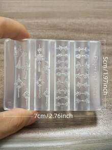 1pc Chinese Style Floral Window Garden Exquisite Window Chinese Knot Cheongsam Button Frog Button 3D Ornament Silicone Mold - Clear - View 6