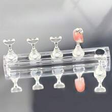 1pc Magnetic Acrylic Nail Display Stand - Fake Nail Practice Holder - Manicure Training Storage Rack , Makeup Room Decor - Multicolor - View 21