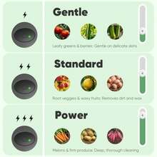 Fruit And Vegetable Cleaning Brush, Up To 8, 000 Vibrations/Min, Electric Potato Scrubber, USB‑C Rechargeable, Waterproof, 3 Modes, Bristles For  And Efficient Produce Washing - Black - View 4