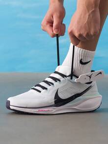 Nike AIR ZOOM PEGASUS 41 Running Shoes, Cushioned ReactX Foam Midsole, Men's Road Running & Long Distance Sports Shoes IM6674-101 - Black/White/Mint Green/Glacier Blue - View 1