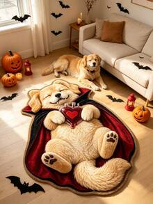1pc Golden Retriever Puppy Rug, Living Room Carpet, Mat, Graduation Gift, Bathroom Rug, Washable - Golden Retriever - View 2