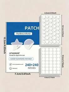 480 piezas Parches adhesivos transparentes cómodos y transpirables, ligeros y suaves, portátiles - Ver 2