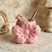 1pc Puff Flower Storage Bucket & Makeup Box - Lightweight Design, Suitable For Home Office Desk, Supports Embedded Installation, First Day Of School - Multicolor - View 10
