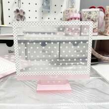 Polka Dot Star Acrylic Photo Frame Stand, 3 Inch Double Position Card Display Holder, Desktop Photocard Display Stand, Card Holder, Trading Card Case, Card Display, Card Case, Idol Support, Idol Support Goods - A - View 12